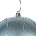 thumbnail image 2 of Vickerman 6" Periwinkle Candy Ornament with Circle Glitter Pattern, 3 per Bag, 2 of 7