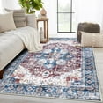 thumbnail image 1 of Washable Rugs x Vintage Area Rugs Area Rugs Low Pile Floor Carpet Printed Soft Durable Stain Foldable Rugs Living Room Dining Room Bedroom, 1 of 9