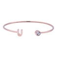 thumbnail image 1 of Pulsera Mujer Inicial Letra LuckyLy, Acero Inoxidable y Zirconia Cúbica, Modelo Sonia rosa UNITALLA, 1 of 8