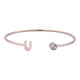thumbnail image 1 of Pulsera Mujer Inicial Letra LuckyLy, Acero Inoxidable y Zirconia Cúbica, Modelo Sonia rosa UNITALLA, 1 of 8