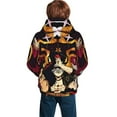 thumbnail image 2 of Black Clover Teen Boys Girls Hoodies Cartoon Graphic Hooded Sweatshirts Casual Pocket Pullover Coat for Kids, 2 of 8