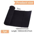 thumbnail image 2 of Rib Cuff Fabric 39x6inch Stretch Fine Ribbing Knit Fabric Black Elastic Knit Material DIY, 2 of 5