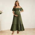 thumbnail image 7 of ShomPort Women's Off The Shoulder Dress for Maternity Flowy Maxi Dress Formal Baby Shower Photoshoot Dress, 7 of 7