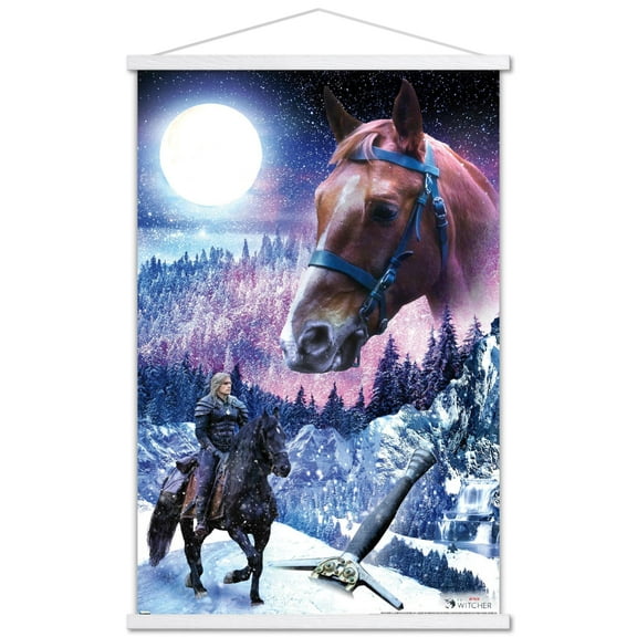 Netflix The Witcher Season 2 - Roach Wall Poster with Wooden Magnetic Frame, 22.375" x 34"