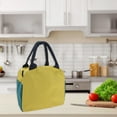 thumbnail image 3 of Unique Bargains 1 Pc Portable Color Matching Thermal Bag for Work 9.06"x5.51"x7.87" Yellow Green, 3 of 5