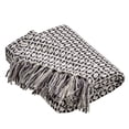 thumbnail image 6 of Coffee & Beige Plaid Knit Throw Blanket | Coffee & Beige Knitted Checkered Decorative Lightweight Blanket Throw for Couch, Bed and Sofa, 50" W x 60" L, 6 of 6