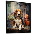 thumbnail image 2 of Designart "Melodic Basset Hound" Animals Dog Floater Framed Wall Art Prints, 2 of 5