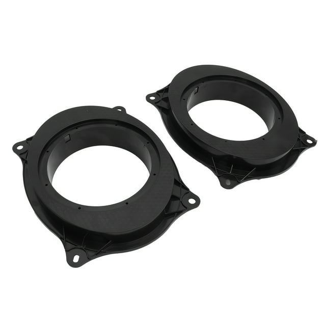 2 anillos espaciadores adaptadores para altavoces de puerta de 6,5 pulgadas de color negro con arnés de 2 cables de repuesto para Corolla Levin 8X10