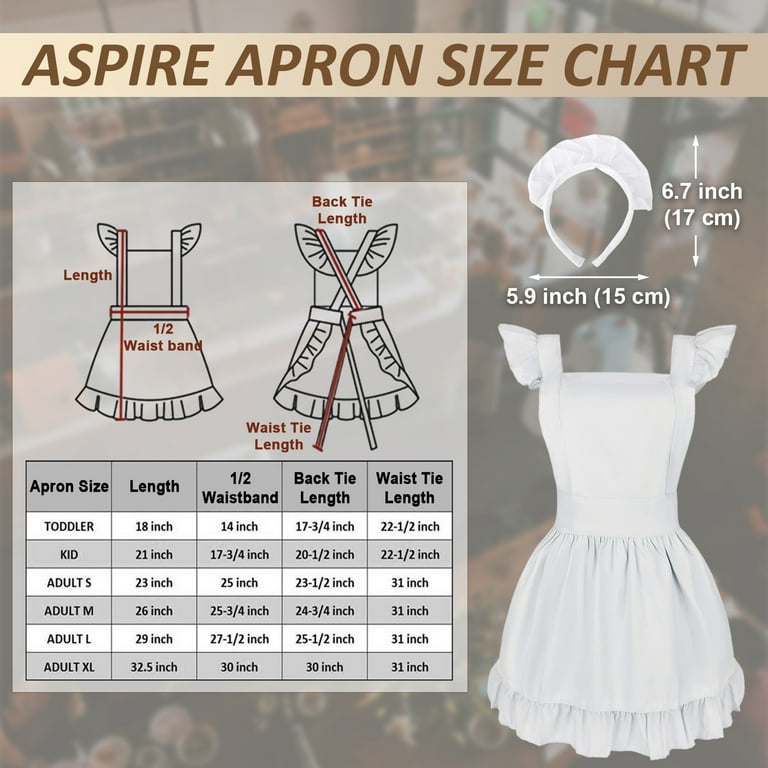 ワンピース papier Apron/white Chef Works APKDC WHT0 Bib Apron, Poly/Cotton, White - 33