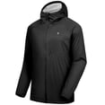 thumbnail image 3 of Little Donkey Andy Mens Ultra Light Rain Jacket, Waterproof Stretch Mens Raincoat with Hood for Hiking, Fishing （Black S）, 3 of 7
