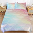 thumbnail image 6 of Mermaid Fish Scales Duvet Cover Set Pattern Soft Bedding Set Comforter Cover Set(1 Duvet Cover + 2 Pillowcases), 6 of 6