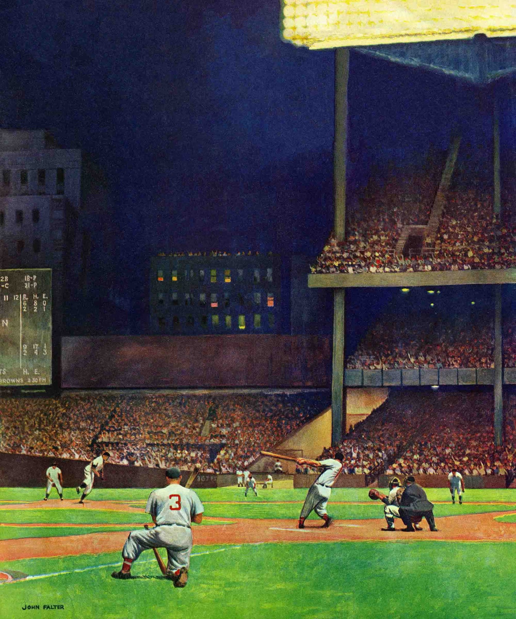 Marmont Hill Yankee Stadium by John Falter Painting Print on Canvas