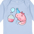 thumbnail image 4 of Inktastic Cute Axolotl Birthday with Cupcake Boys or Girls Long Sleeve Baby Bodysuit, 4 of 5