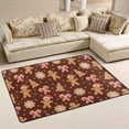 thumbnail image 2 of Dreamtimes Christmas Gingerbread Candy Non-Slip Area Rug 36"x24", Cartoon Snowflake Tree Brown Floor Carpet Comfort Floor Mats Decor for Indoor Front Porch,Living Room, Bedroom,Kitchen, 2 of 5