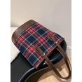 thumbnail image 4 of Bolso de diseño de nicho popular con contraste de color, nuevo bolso de mujer 2023, bolso de hombro de otoño/invierno, bolso de mano tipo cubo, 4 of 5