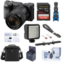 Sony Alpha a6400 Mirrorless Digital Camera with 18-135mm f/3.5-5.6 OSS Lens, Bundle with Vlogger Kit