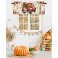 thumbnail image 2 of Valances for Windows Thanksgiving Red Truck Rod Pocket Cafe Window Treatments Valance Curtains for Kitchen Bathroom Laundry Basement Windows 54"x18", 2 of 6