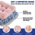 thumbnail image 3 of XIECUVA Chair Cushions for Dining Chairs, Set of 4, Memory Foam Kitchen Chair Cushions with Quilted Non-Slip Rubber Backing, 15.5" x 15.5" x 3.5", Pink, 3 of 8