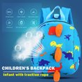 thumbnail image 4 of Mochila de dinosaurio para niños pequeños bolsas de libros portátiles con Ehuebsd rienda para niños y niñas mochila escolar antipérdida para niños, 4 of 7