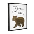 thumbnail image 3 of Stupell Industries My Little Man Cave Bear Graphic Art Jet Black Floating Framed Canvas Print Wall Art, Design by Leah Straatsma, 3 of 9