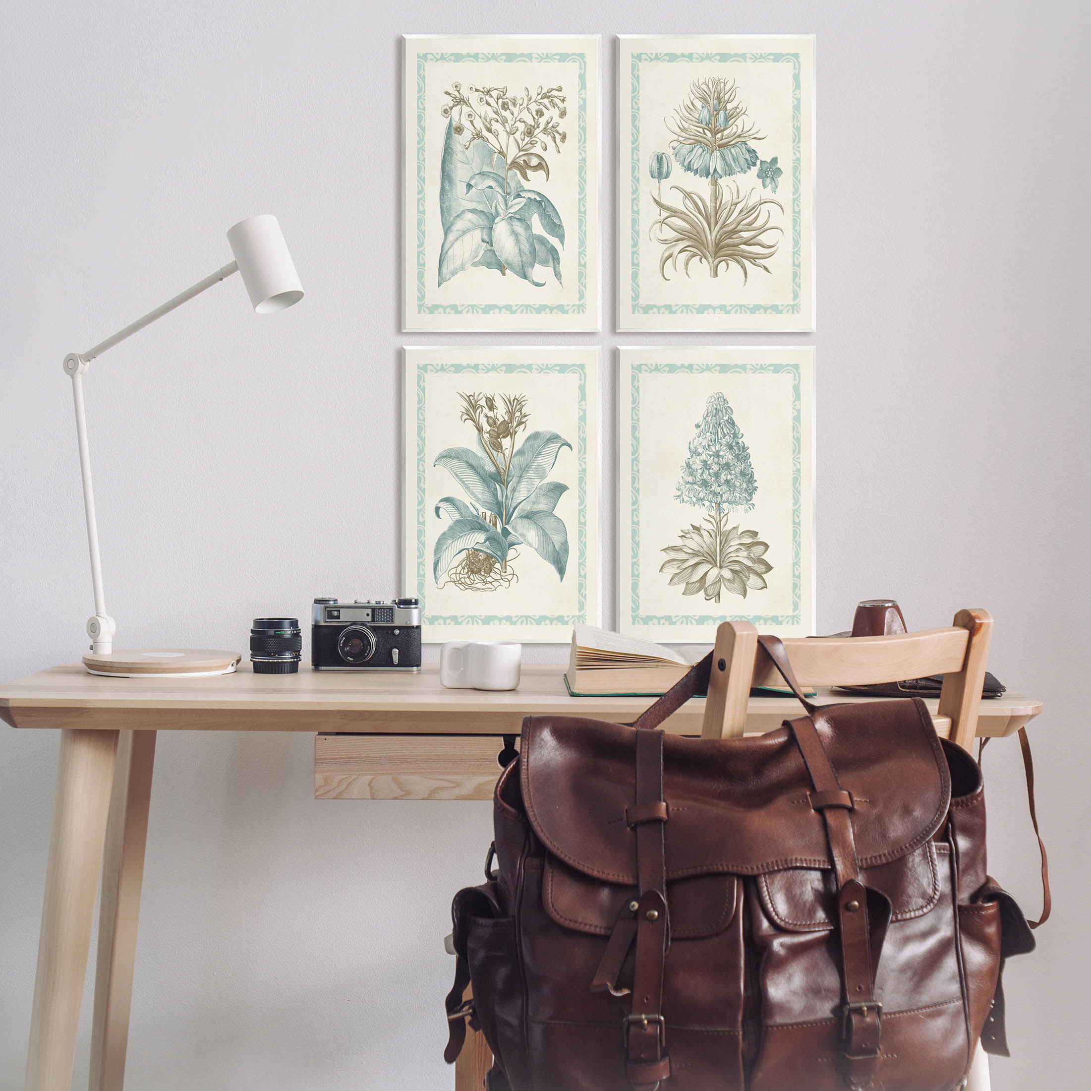 Stupell Industries Botanical Herb Latin Studies Graphic Art Unframed Art Print Wall Art, Set of 4, Design by Vision Studio