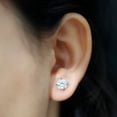 thumbnail image 4 of Rosec Jewels Moissanite Solitaire Stud Earrings 7 mm, Screw Back Earrings, 925 Sterling Silver, 4 of 6