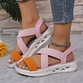 thumbnail image 5 of Willtoo Women's Comfortable Walking Sandals Slingback Lightweight Elastic Ankle Strap Low Wedges Walking Sandals Comfortable Slip On Casual Shoes, 5 of 5