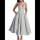 thumbnail image 1 of Vestidos de Invitada de Boda para Mujer, con Tirantes Finos, Corsé, para Fiesta de , con Encaje Floral, Vestidos Largos de Fiesta Fondo Azul XL, 1 of 8