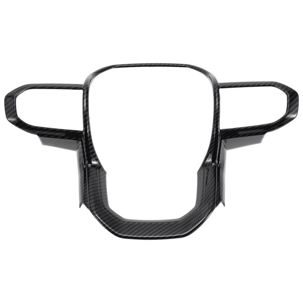 Cubiertas de volante Unique Bargains para Chevrolet Colorado y GMC Canyon 2023-2024, pegatina decorativa del panel del volante ABS de patrón de fibra de carbono negra