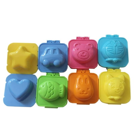 

FeiraDeVaidade Egg Mold Cute Cartoon Baby Rice Ball Mold 3D Egg Ring Bento Accessories Rabbit Bear Fish Egg Decorating Tool