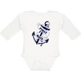 thumbnail image 3 of Inktastic First Mate with Anchor and Banner Boys or Girls Long Sleeve Baby Bodysuit, 3 of 5