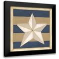 thumbnail image 1 of Shamp, Cindy 20x20 Black Modern Framed Museum Art Print Titled - White Star, Blue Stripes, 1 of 5