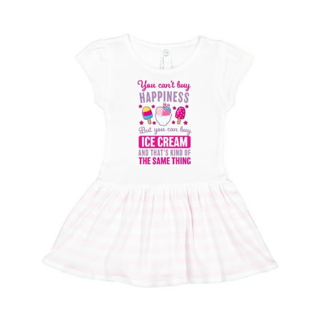 

Inktastic You Cant Buy Happiness But You Can Buy Ice Cream Gift Toddler Girl Dress