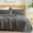 Charcoal Grey, variant on THD Loren - 3 Piece Full Queen Size Quilt Set, Lightweight Queen Bedspread Coverlet Set (Full/Queen, Charcoal Grey)