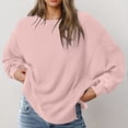 thumbnail image 3 of Enjoytime Womens Shirts 2025 Crewneck Solid Color Pullover Basic Tops Long Sleeve Shirt Top Women Winter Clothing, 3 of 5
