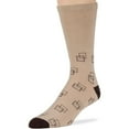 thumbnail image 6 of 7BigStars Kingdom Men's Diabetic Non-Binding Cotton Crew Socks - 5 Pack Big Tall - Stripe Pattern - Sock Size 13-15 Shoe Size 12-15 XL Light Beige, Beige, Khaki, Brown, Dark Brown, 6 of 11