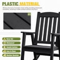 thumbnail image 2 of Homall Outdoor Rocking Chair Resin All-Weather Resistant High-Back Rocker for Patio, Garden, 2 of 8