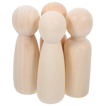 Bright Creations Wood Peg Dolls – 50-Pack, 1.1 Inch Unfinished Wooden Figures For Crafting
