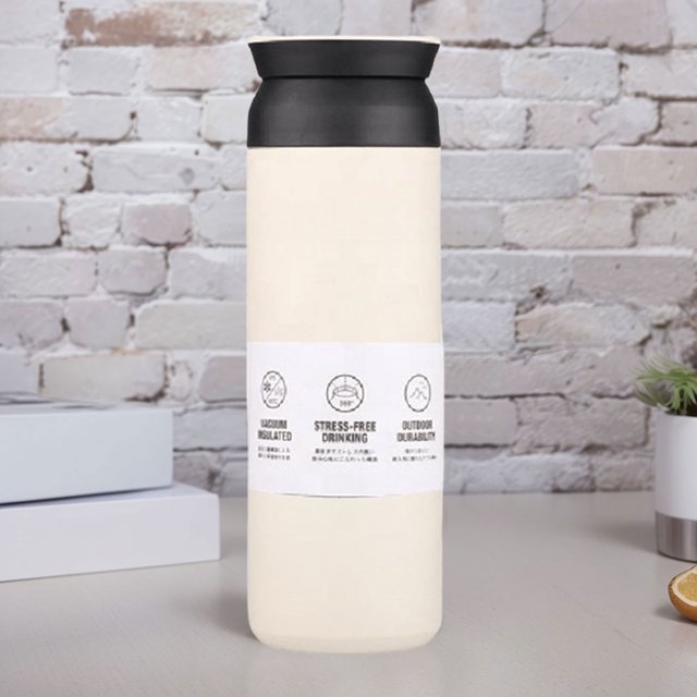 Botella aislada de 500ml taza de vacío de acero inoxidable con mango para Camping Picnic