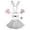 White, variant on Petitebelle Bunny Nose Headband Bowtie Tail Gloves Tutu Shirt 6pc Costume (Pink, 4-5 Years)