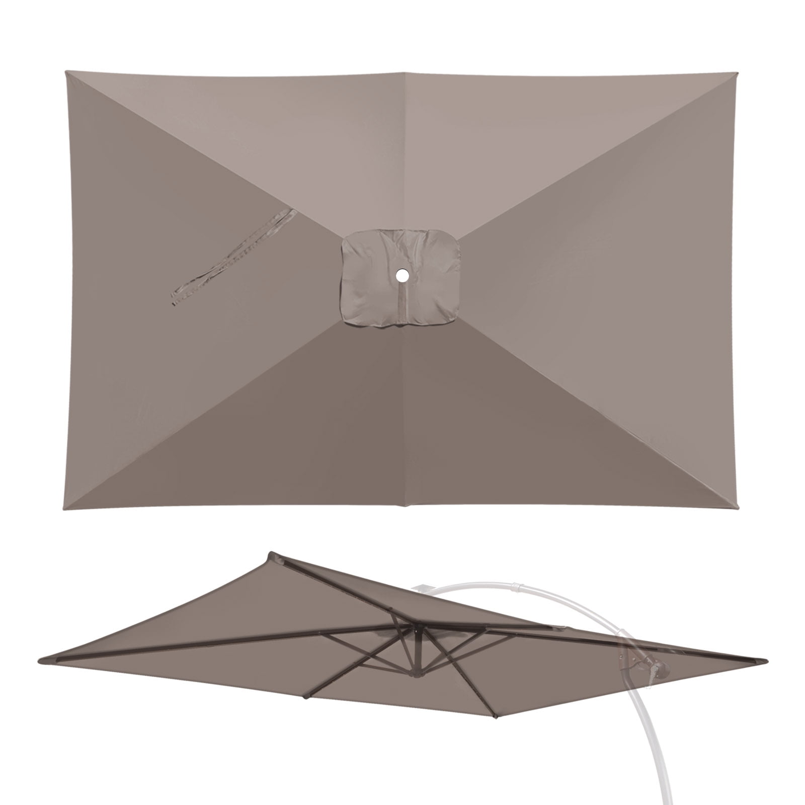YardGrow 10x6.5FT 6Ribs Umbrella Replacement Canopy Outdoor Patio