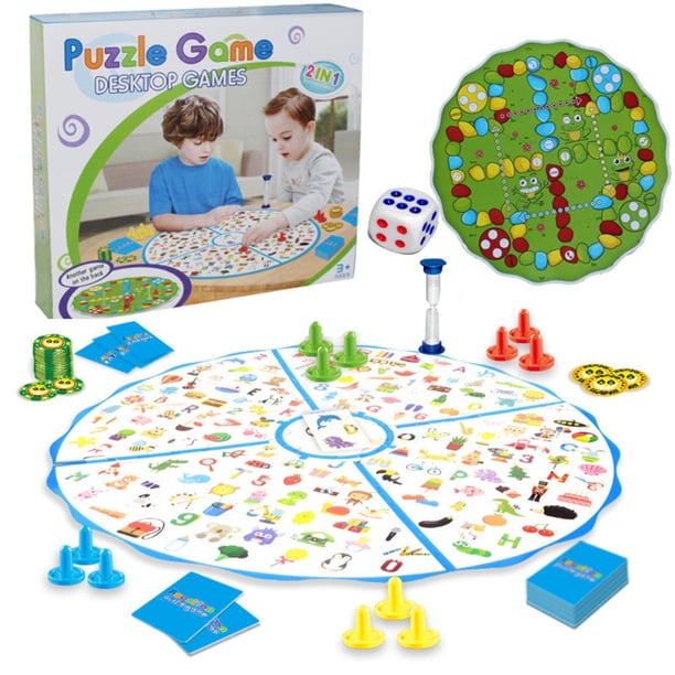 Juego De Rompecabezas 2 En 1, Ajedrez Volador Y Juego De Búsqueda De Figuras, Juegos De Mesa Para Reuniones Familiares, Juego De Escritorio Para Niños ANGGREK Flying Chess Figure Finding Game