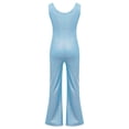 thumbnail image 2 of YONGHS Kids Girls Dance Jumpsuit Glitter Metallic Bell Bottomed Bodysuit Tank Long Unitard Sky Blue 9-10, 2 of 7