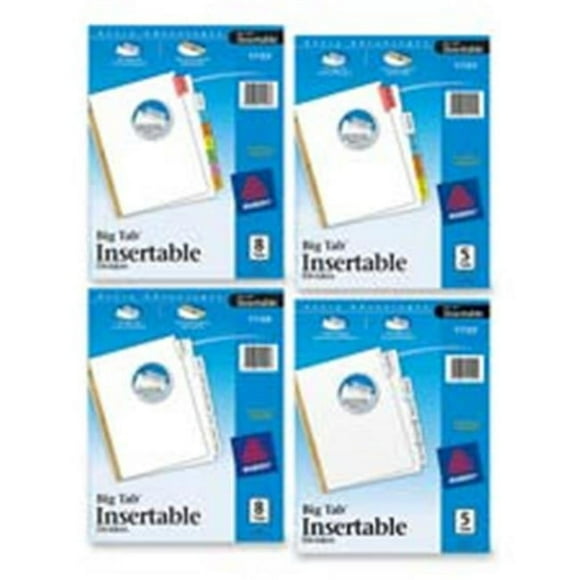Avery Consumer Products AVE11123 Big Tab Insertable Dividers- 11in.x8-.50in.- 8-Tab- Multi
