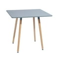 thumbnail image 3 of FurnitureR Square Moderne Salle à Manger Table, Grey, 3 of 8