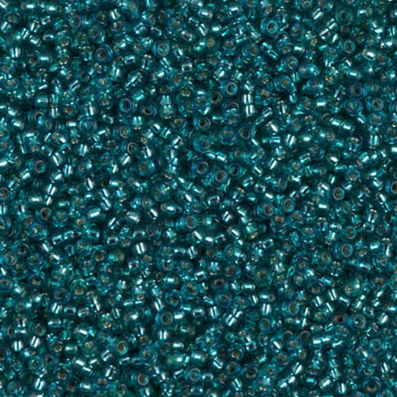 Silver-Lined Teal Miyuki Seed Beads 15/0 15-91424-TB