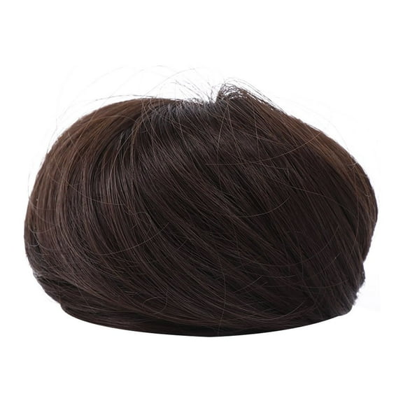 Worgeous Synthetic Hair Bun Wig Hair Chignon Wig Hair Plate Tool Hairpiece Wig Dark Brown