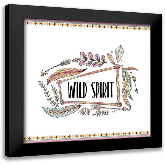 Kimberly, Allen 12x12 Black Modern Framed Museum Art Print Titled - Wild and Free 2