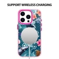 thumbnail image 6 of NLEACase for iPhone 15 Pro Max Case,Beautiful Impact Protection Ocean Whale Flowers Phone Case, Pink, 6 of 7