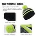 thumbnail image 5 of OZERO 2Pcs Kids Winter Knit Hat Gloves Set for 4-10 Year Boys and Girls, 5 of 8